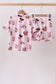 Pink character bamboo pocket pajama set