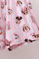 Pink character bamboo pocket mom pajama set