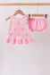 Pink Floral Ruffle Bloomer Set