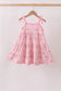 Pink Floral Tiered Dress