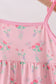 Pink Floral Tiered Dress