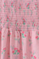 Pink Floral Smocked Mom Dress
