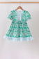 Green house floral Ruffle Dress