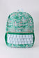 Green floral ruffle backpack
