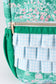 Green floral ruffle backpack