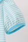 Blue Stripe School Bus Embroidered Top