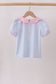Purple Stripe Pencil Embroidered Top