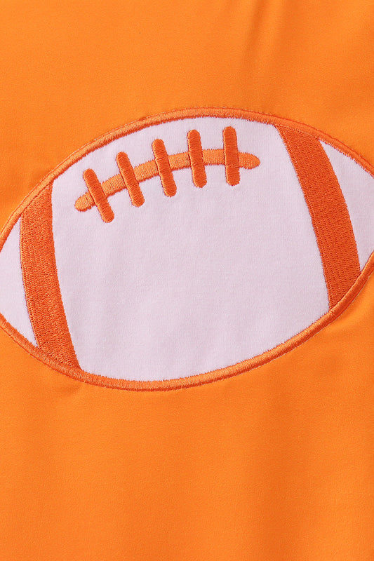 Orange Football 2PC Long Sleeve Swimsuit