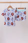 Blue frozen character bamboo pajama set