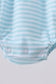 Blue octopus embroidery stripe ruffle bubble