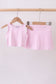Pink gingham active skorts set