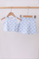 Blue bow floral active skorts set