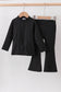 Black active  flare pants set