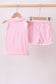 Pink active shorts set