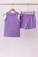 Purple active shorts set