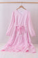 Pink stripe tiered maxi dress