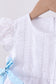 Blue bow ruffle bloomer set