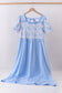 Blue floral ruffle dress