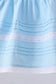 Blue cross embroidery lace pants set
