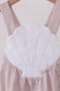 Latte stripe shell applique dress