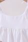Ivory shell embroidery ruffle shorts set