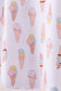 Pink ice cream print bamboo ruffle pajama set