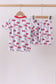Red fire truck print bamboo pajama set