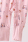 Pink golf cart print bamboo romper