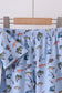 Blue fish print bamboo pajama set