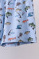Blue fish print bamboo pajama set