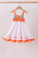 Sage strawberry embroidery ruffle dress
