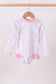 Pink floral print ruffle rashguard