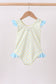 Yellow shell print bow ruffle swimsuit
