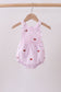 Pink stripe watermelon embroidery seersucker ruffle bubble
