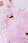 Pink stripe watermelon embroidery seersucker ruffle bubble