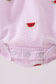 Pink stripe watermelon embroidery seersucker ruffle bubble