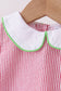 Red stripe watermelon embroidery seersucker bloomer set