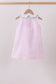 Pink stripe watermelon embroidery seersucker dress