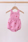 Pink cherry gingham ruffle bubble