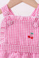 Pink cherry gingham ruffle bubble