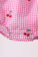 Pink cherry gingham ruffle bubble