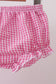 Pink cherry gingham bloomer set