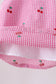 Pink cherry gingham bloomer set