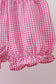 Pink cherry gingham shorts set
