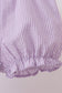 Purple seersucker butterfly embroidery shorts set