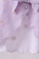 Purple seersucker butterfly embroidery shorts set