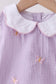Purple seersucker butterfly embroidery bloomer set