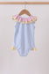 Colorblock crab embroidery ruffle swimsuit