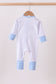 Blue dot horse embroidery romper
