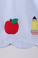 Blue Apple pencil Embroidery Bloomer Set